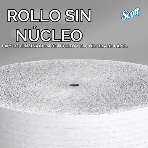 Vista 4 de Scott Professional Rollo de papel higiénico Jumbo sin núcleo, a granel, 12