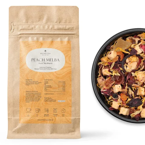 Vista 59 de Prime Tea Grandma's Fruit Basket – Exquisita fruta tisana, hojas sueltas orgánicas de primera calidad, deliciosa mezcla de té de hierbas, natural