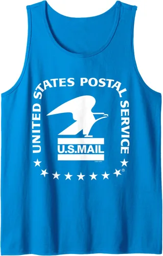 Vista 7 de USPS - Camiseta sin mangas con sello de correo aéreo de EE. UU, Gris Negro