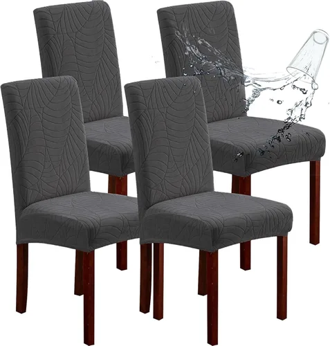Vista 17 de Fundas elásticas para sillas de comedor resistentes a Las fundas elásticas para sillas de comedor resistentes a salpicaduras ayudan a proteger