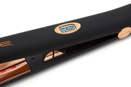 Vista 5 de NuMe Style Setter - Plancha plana de titanio, planchas flotantes de 1 pulgada con acondicionamiento de iones negativos, tira de luz infrarroja