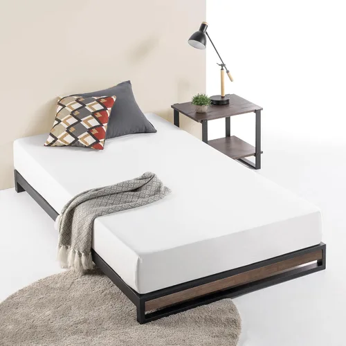 Vista 12 de Zinus Suzanne - Cama de plataforma de 6 pulgadas sin cabecero, Acero Madera Contrachapado, Marrón