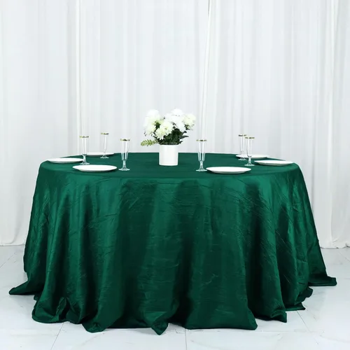Vista 21 de Tableclothsfactory Mantel rectangular de tafetán arrugado de acordeón azul polvoriento, de 60 x 102 pulgadas, perfecto para ceremonias de boda