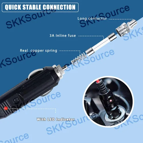 Vista 3 de Car DC Adapter Compatible with Part # 074-1003 Auto 449-0187-01-01 XPower Powerpack 300 Auto