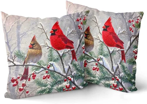 Vista 51 de Giwawa Juego de 2 fundas de almohada de calabaza otoñal de 16 x 16 pulgadas, fundas de cojín de algodón de madera de girasol para sofá, patio