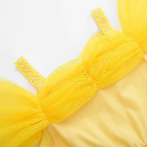 Vista 6 de JerrisApparel Disfraz de princesa de hombros descubiertos para niñas, vestido de fiesta de carnaval, cosplay con accesorios