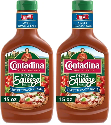 Vista 6 de Contadina Exprimidor de pizza de tomate y albahaca, 15 onzas (paquete de 1)