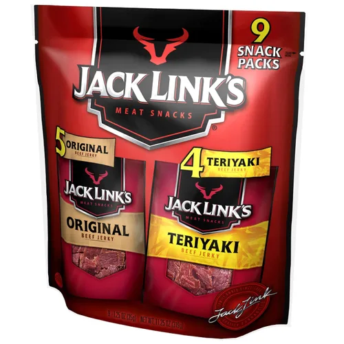 Vista 5 de Jack Link's Paquete variado de carne seca de res – Original, Teriyaki, paquete múltiple (20 unidades) – 0.53 oz de proteína, aperitivos de carne