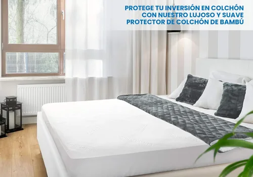 Vista 5 de Protector de colchón para cuna PlushDeluxe Bamboo.