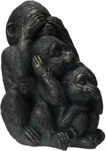 Vista 4 de Pacific Giftware Stacked See No Evil Hear No Evil Speak No Evil Monkeys - Figura de tótem para decoración del hogar y el jardín