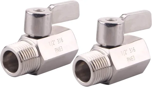 Vista 13 de DERNORD - Miniválvula de bola de 1 pulgada en acero inoxidable NPT hembra x macho con rosca SUS304