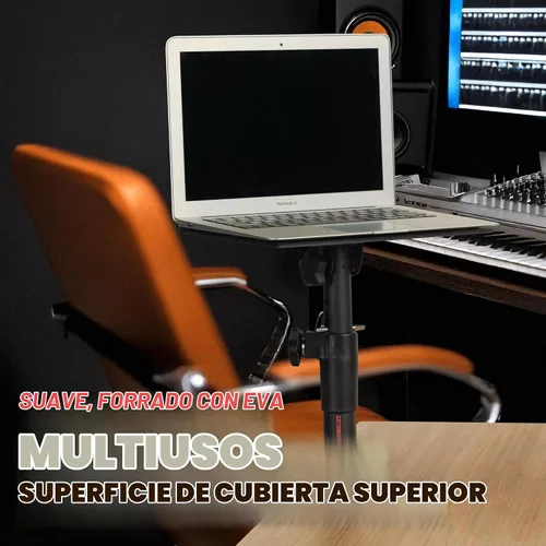 Vista 5 de Gator Frameworks Soporte de escritorio con abrazadera para monitor de estudio y altavoz con superficie acolchada de espuma EVA, ángulo ajustable