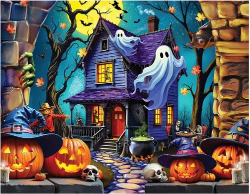 Vista 11 de Springbok Grandma's Halloween Party - Rompecabezas de 1000 piezas