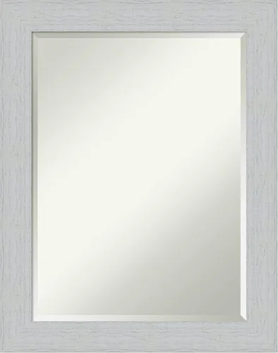 Vista 13 de Amanti Art Espejo de baño azul para sobre el fregadero, espejo de tocador rectangular azul marino Shiplap de 24 x 20 pulgadas, marco de madera
