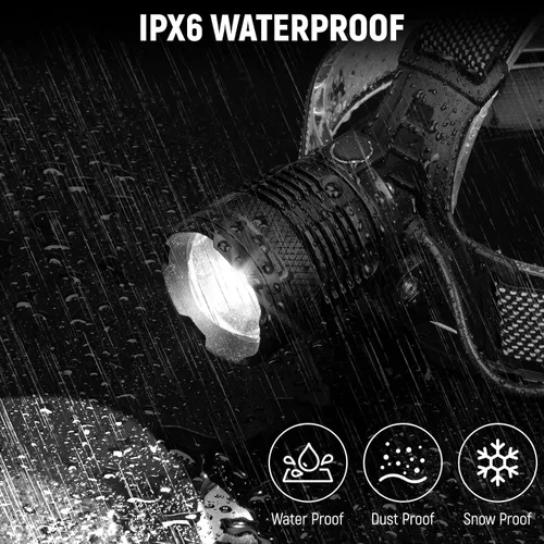 Vista 6 de Linterna Frontal Recargable Paquete de 2, Linterna Frontal LED Brillante para Adultos, Ajustable 135°, 3 Modos, Lámpara de Cabeza Impermeable IPX6