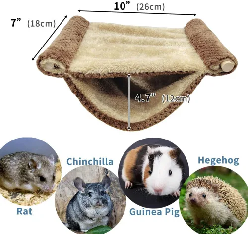 Vista 2 de Oncpcare Plataforma de rata colgante para jaula de 2 capas, hamaca de conejillo de indias, accesorios para ratón, chinchilla, rata, jerbo, azul