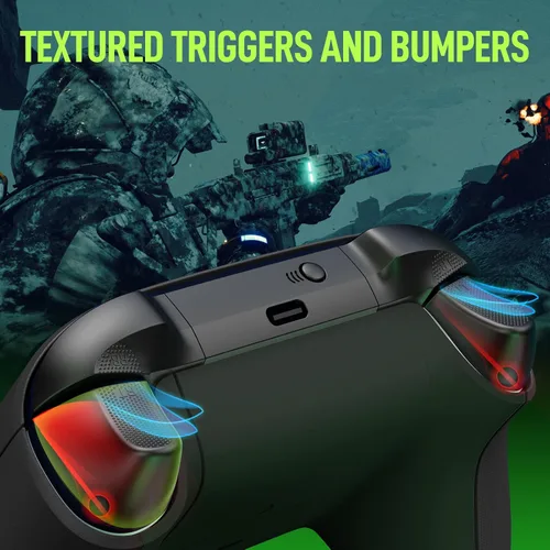 Vista 6 de JORREP Xbox Controller inalámbrico para Xbox One, Xbox One SX, consolas Xbox Series XS, PC Windows, adaptador inalámbrico de 2.4 GHz con auriculares