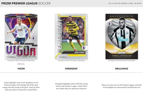 Vista 6 de Premier League Soccer 2021/22 Blaster Box Prizm Factory Sellado 6 paquetes por caja, 4 tarjetas por paquete