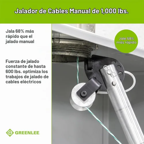 Vista 4 de Greenlee G1 Versi-Tugger - Extractor de cable eléctrico de mano, 1,000 libras, 1/2" - 4