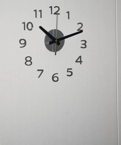 Vista 3 de Reloj de pared DIY, funciona con pilas, cuarzo 3D sin marco, 8-15 pulgadas, negro, grande No.