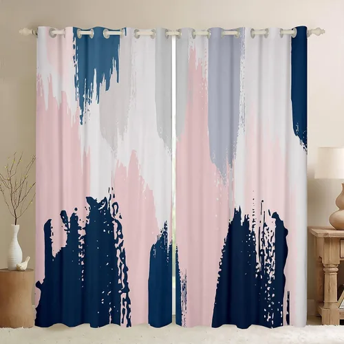 Vista 8 de Feelyou Cortinas de videojuegos negro y gris para niños, dormitorio, música, audífonos, notas, cortinas de ventana, para niños, adolescentes
