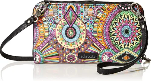 Vista 46 de Sakroots Artist Circle - Cartera/Brazalete grande para teléfono celular Aqua World
