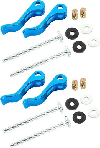 Vista 2 de POWERTEC 4 unidades, abrazadera de leva de 1/4"-20, abrazadera de palanca con pernos en T de 3 pulgadas, abrazadera de riel en T para prensa