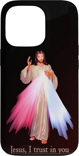 Vista 10 de Funda para iPhone 13 Pro Max Jesús con la que confío en ti Divina Misericordia Misericordiosa Jesús