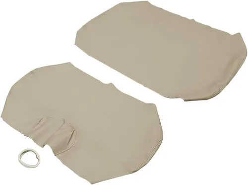 Vista 7 de Juego de fundas de asiento delantero para carrito de golf E-Z-Go TXT, cuero de microfibra, beige Negro