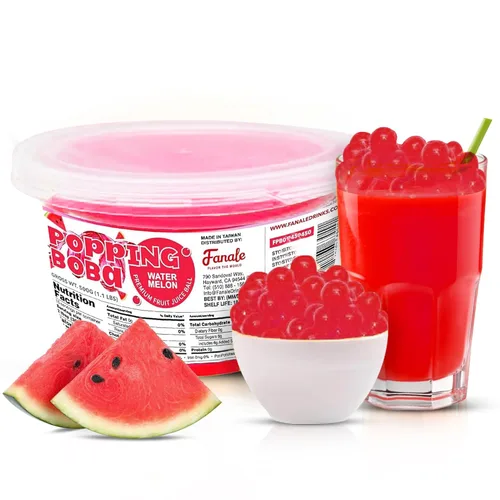 Vista 6 de Popping Bursting Boba Juice Ball - Blue Bubble Gum Flavor FPB026