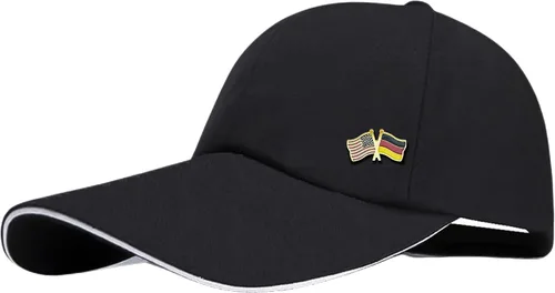 Vista 5 de Paquete de 4 pines de solapa con doble bandera de Alemania cruzados, Acero aleado, No