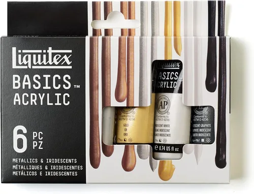 Vista 18 de Liquitex BASICS - Juego de pintura acrílica, 6 tubos de 22ml (0.74 onzas), fluorescente