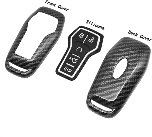 Vista 5 de Funda inteligente para llavero compatible con Ford Edge Explorer F-150 F-250 Fusion Mondeo Taurus para Mustang para Lincoln MKC MKX MKZ de goma
