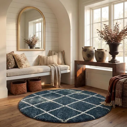 Vista 80 de SAFAVIEH Hudson Shag Collection - Alfombra decorativa de 2 x 3 pies, color beige y marfil, diseño moderno de enrejado, no desprende pelusa