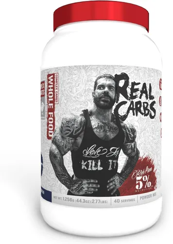Vista 9 de 5% Nutrition Rich Piana - Proteína en polvo de reemplazo de comida Clean Mass Gainer - Carbohidratos para comidas antes del entrenamiento/después