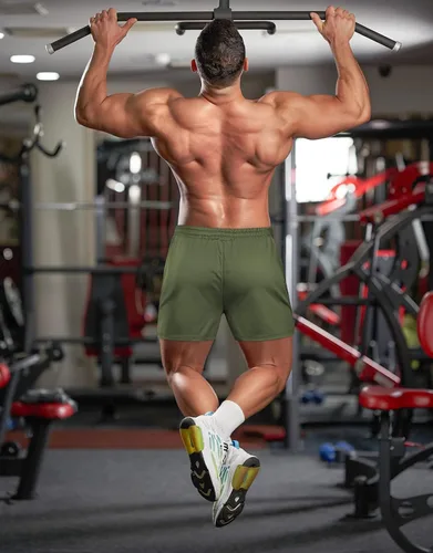 Vista 6 de Fasker Pantalones cortos deportivos para hombre, 5 pulgadas, para gimnasio, correr, pantalones cortos deportivos ligeros de malla, pantalones cortos