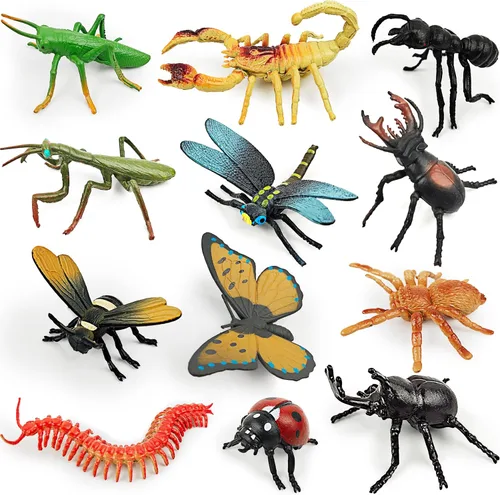 Vista 18 de 12 juguetes de dinosaurio para niños, figuras de animales de plástico, figuras de dinosaurios portátiles, juego Montessori, juego educativo