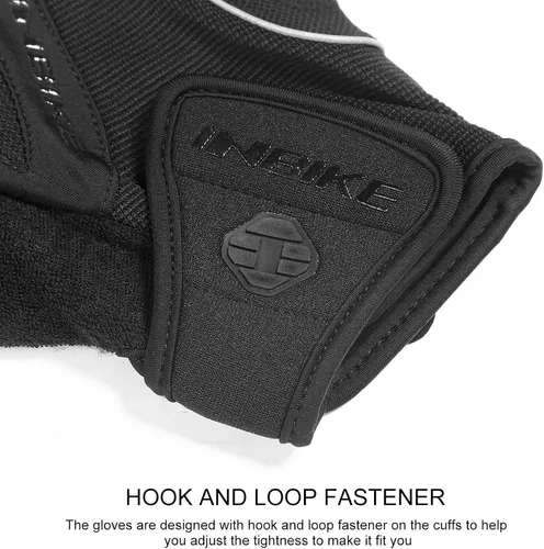 Vista 5 de Inbike - Guantes de ciclismo para hombre, 5 mm 0.19 pulgadas, almohadilla de gel absorbente de golpes, antideslizantes, transpirables