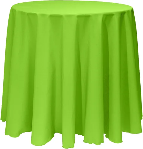 Vista 8 de Ultimate Textile Mantel redondo de lino de poliéster de 132 pulgadas, color rojo festivo