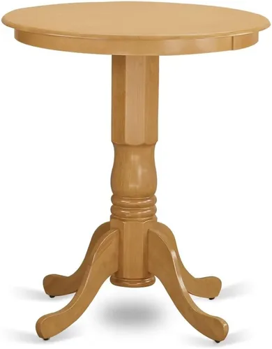 Vista 6 de East West Furniture EDT-BLK-TP Eden - Mesa de comedor redonda con base de pedestal, 30 x 30 pulgadas, color negro y cereza