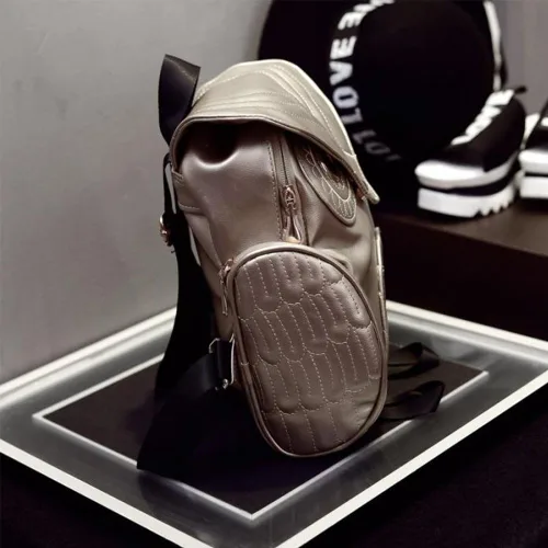 Vista 3 de WYSBAOSHU Moda búho mochila mujeres pu cuero mini bolso