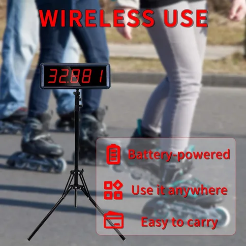 Vista 3 de Temporizador láser inalámbrico para sprints, sistema de temporizador láser para pista 40 60 yardas, cronómetro de carrera para correr velocidad