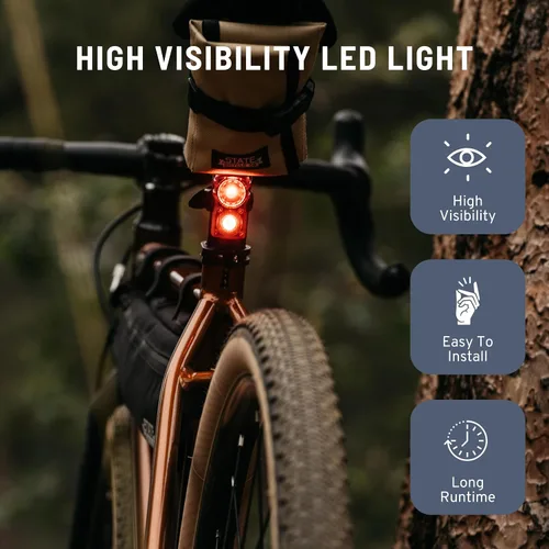 Vista 3 de State Bicycle Co. Luz de bicicleta. Luces LED. Luces de bicicletas para montar de noche, ciclismo. Recargable por USB, luz trasera resistente a