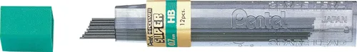 Vista 9 de Minas de Pentel Super Hi-Polymer, Gris