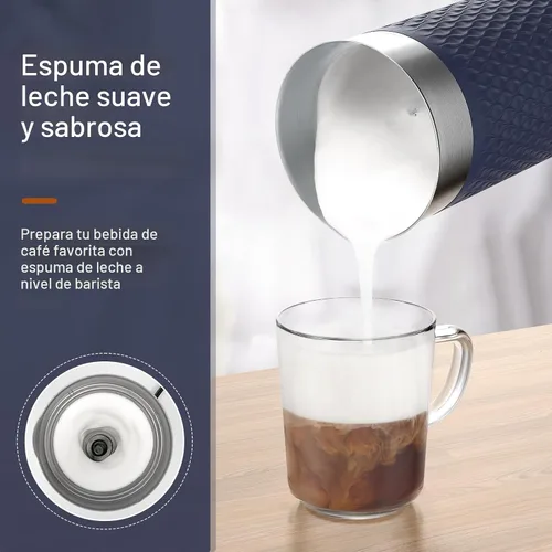 Vista 2 de SIMPLETASTE Espumador de leche, vaporizador de leche eléctrico 4 en 1, máquina automática de espuma caliente y fría y calentador de leche para café