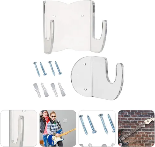 Vista 9 de DOITOOL Soporte de pared para guitarra horizontal, acrílico transparente acústica/clásica/eléctrica, soporte para ukelele banjo, exhibición