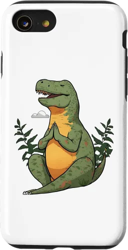 Vista 13 de Funda de meditación para iPhone 15 Tyrannosaurus Rex T-Rex Yoga Meditating Trex