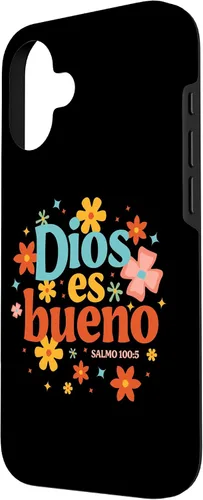 Vista 2 de Funda religiosa de la Biblia para iPhone 16 Dios Es Bueno Spanish Christian Jesus God