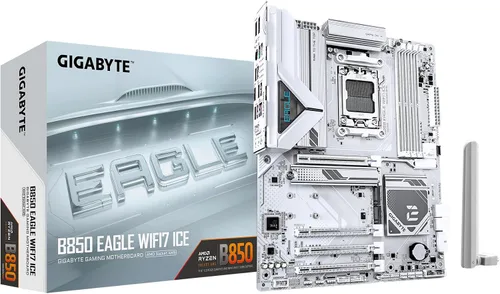 Vista 8 de GIGABYTE B650 Eagle AX AM5 LGA 1718 ATX placa base, DDR5, ranuras triple M.2 (1 PCIe 5.0, 2X PCIe 4.0), USB 3.2 Gen2x2 Tipo-C, WiFi 6E, Realtek GbE