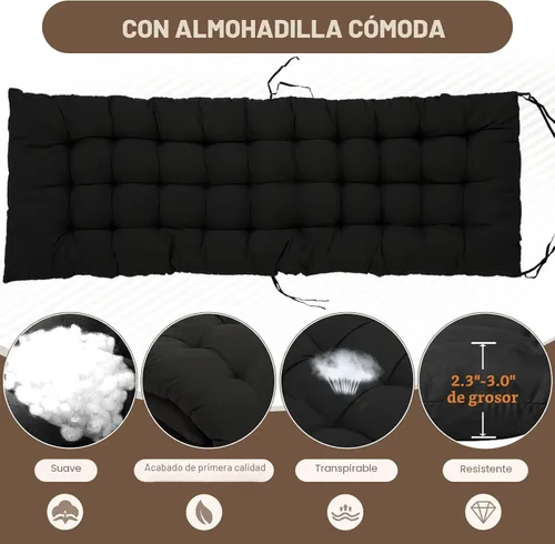 Vista 7 de DoCred - Silla reclinable plegable cómoda para dormitorio y sala de estar, silla de patio con cojín extraíble para interiores y exteriores